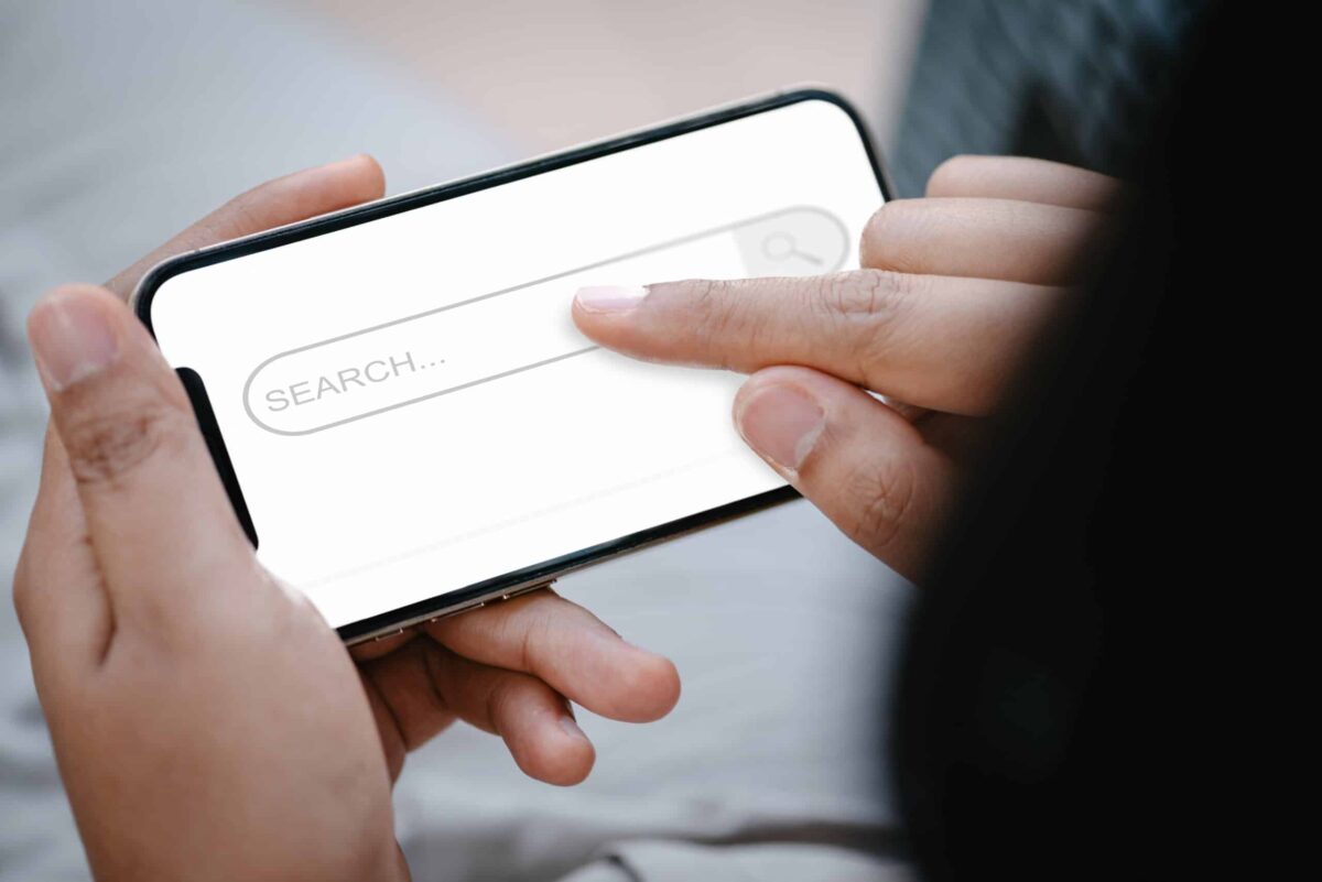 user searching on internet